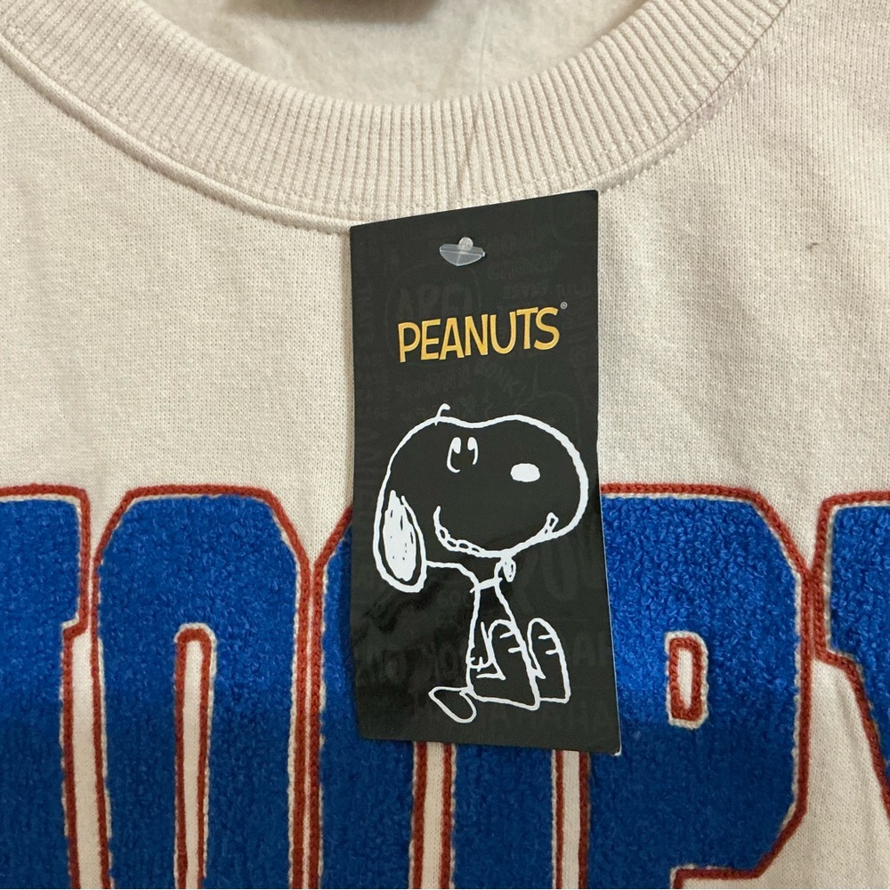 Peanuts Snoopy World Champion Beagle League Cream Sweatshirt Size S - Picture 4 of 7